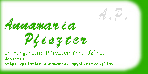 annamaria pfiszter business card